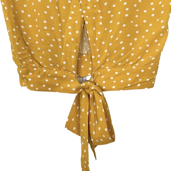 Abercrombie & Fitch Polka Dot Surplice Tie Back Blouse - Picture 7 of 8